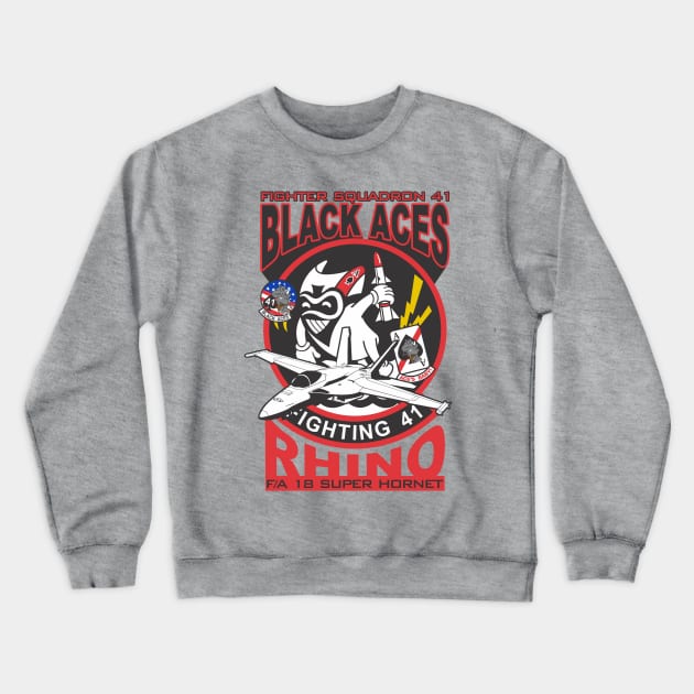 VFA-41 Black Aces - Super Hornet Crewneck Sweatshirt by MBK